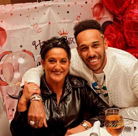 Margarita Crespo Aubameyang with her son, Pierre-Emerick Aubameyang